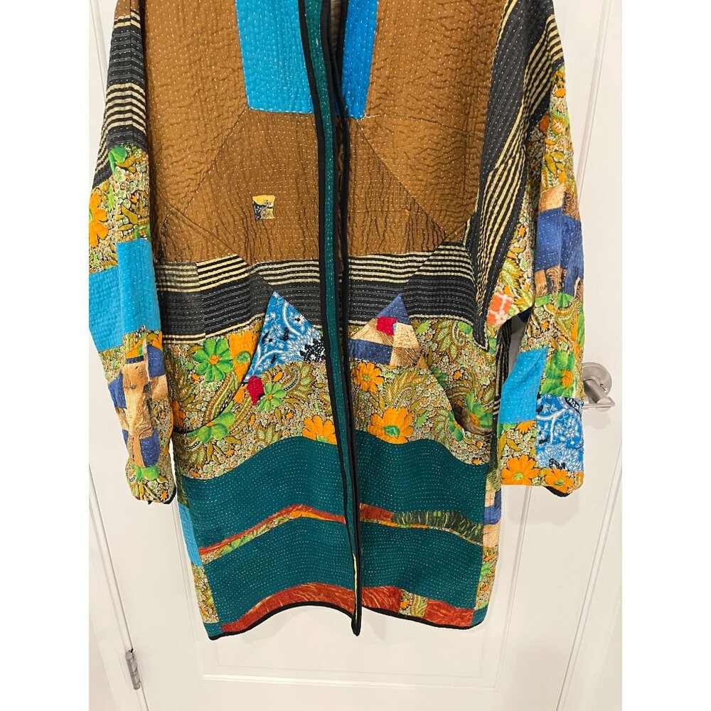 Namai Studio Handmade Original Long Quilt Jacket Coat - Picture 3 of 10